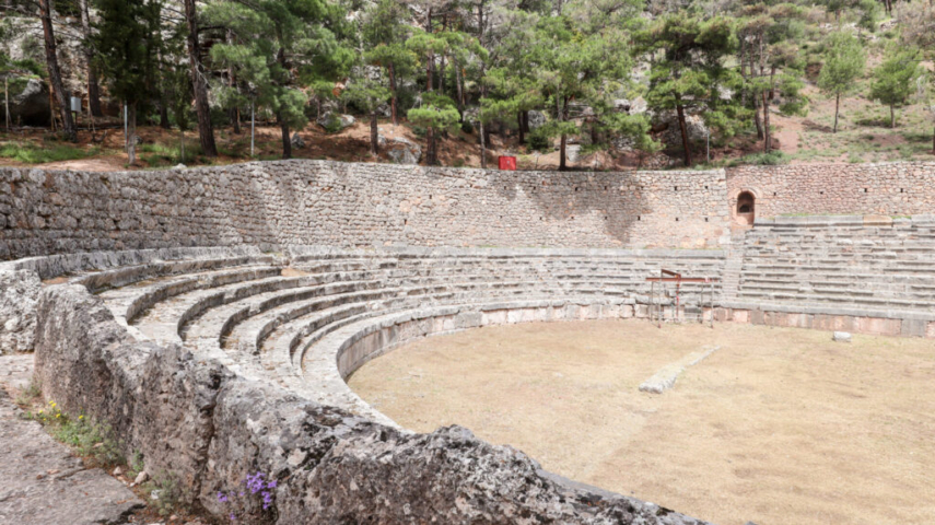 ancient stadium of delphi