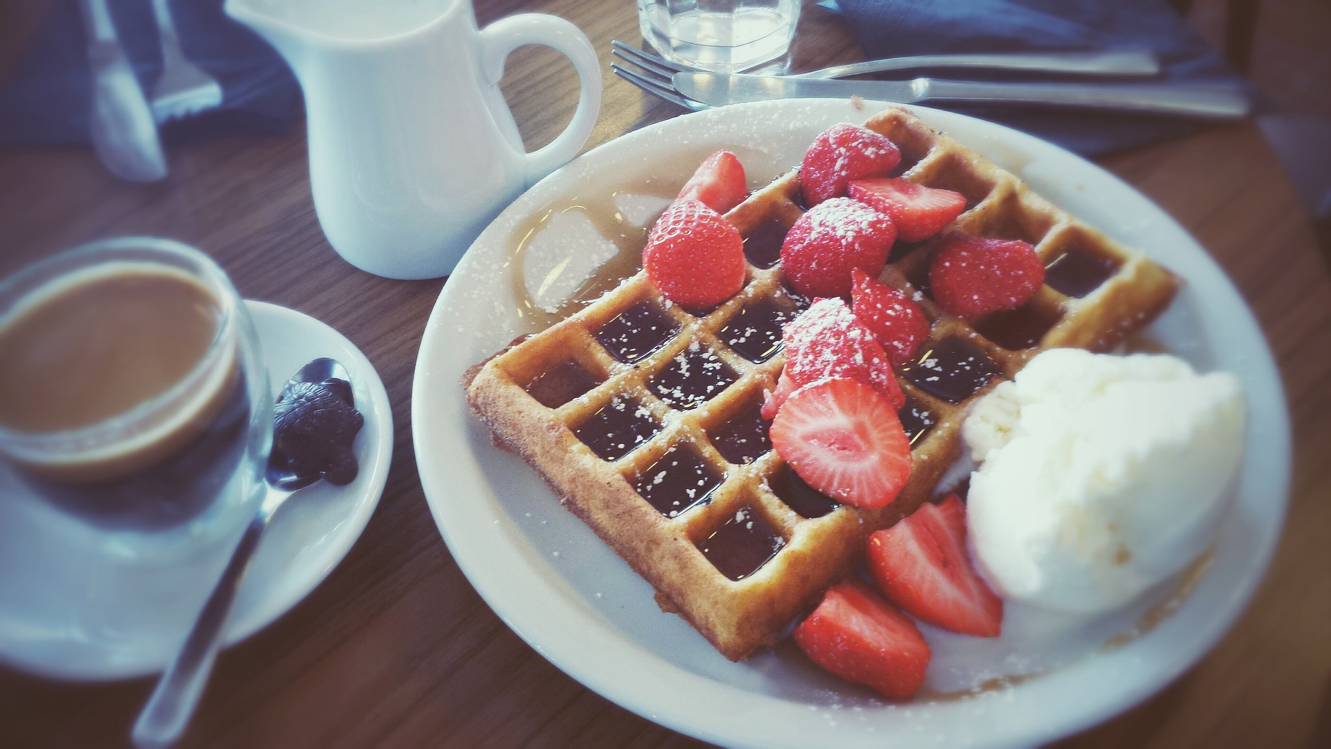 Belgian chocolate and waffles