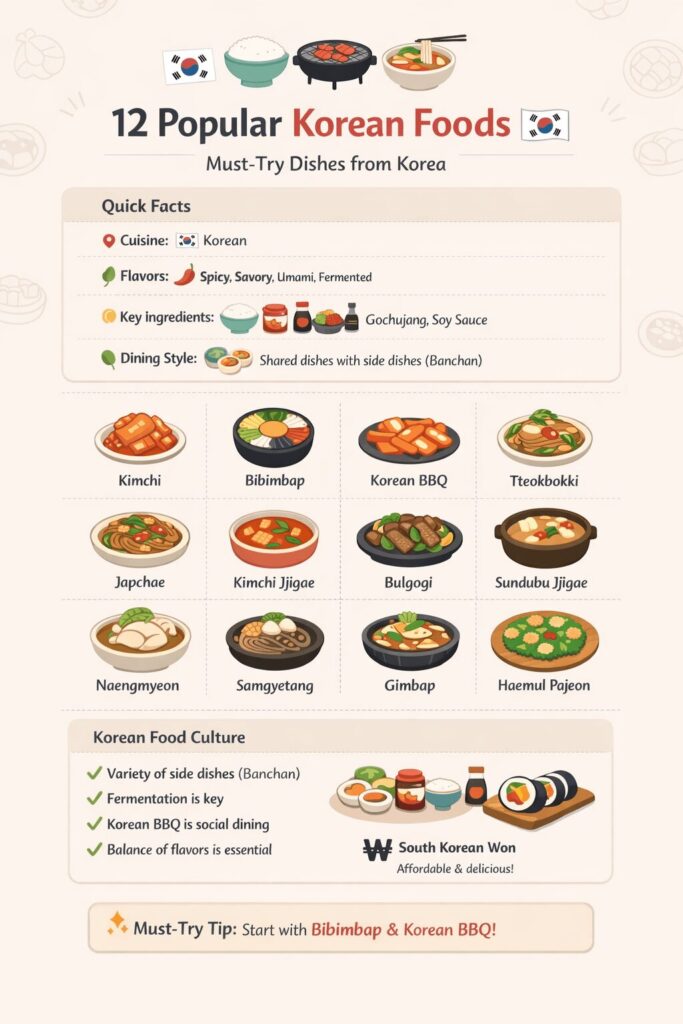 Popular Korean Foods