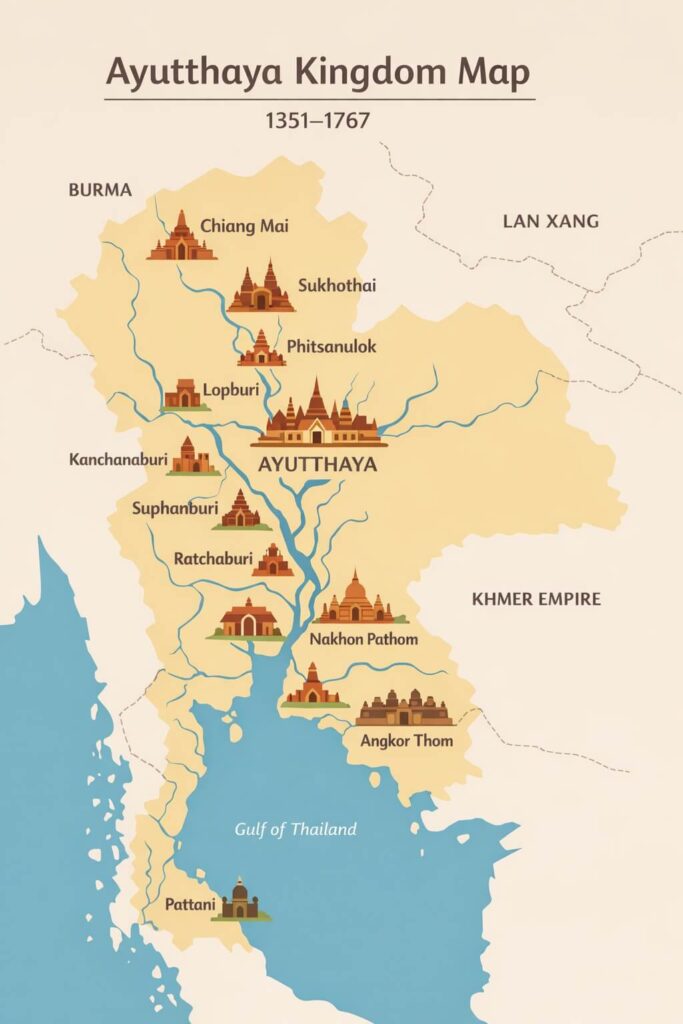 Ayutthaya Kingdom map