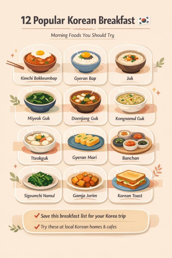 Korean Breakfast Foods
