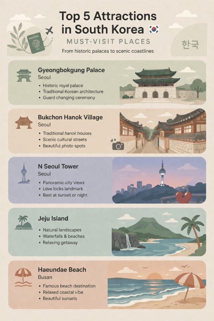 Top 5 things to do in South Korea