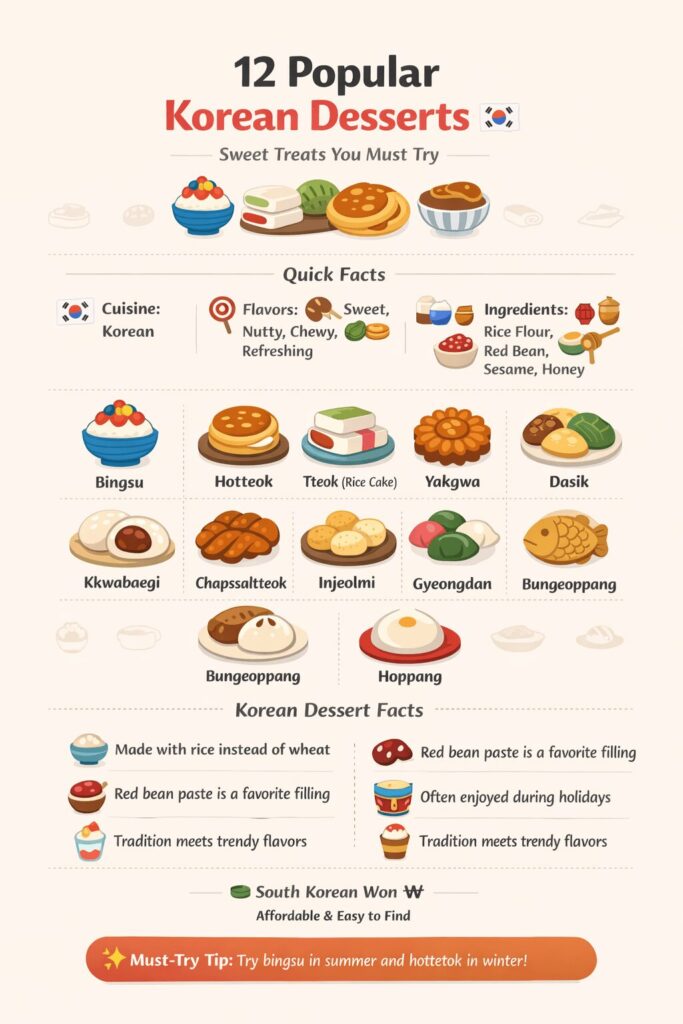 12 popular Korean desserts