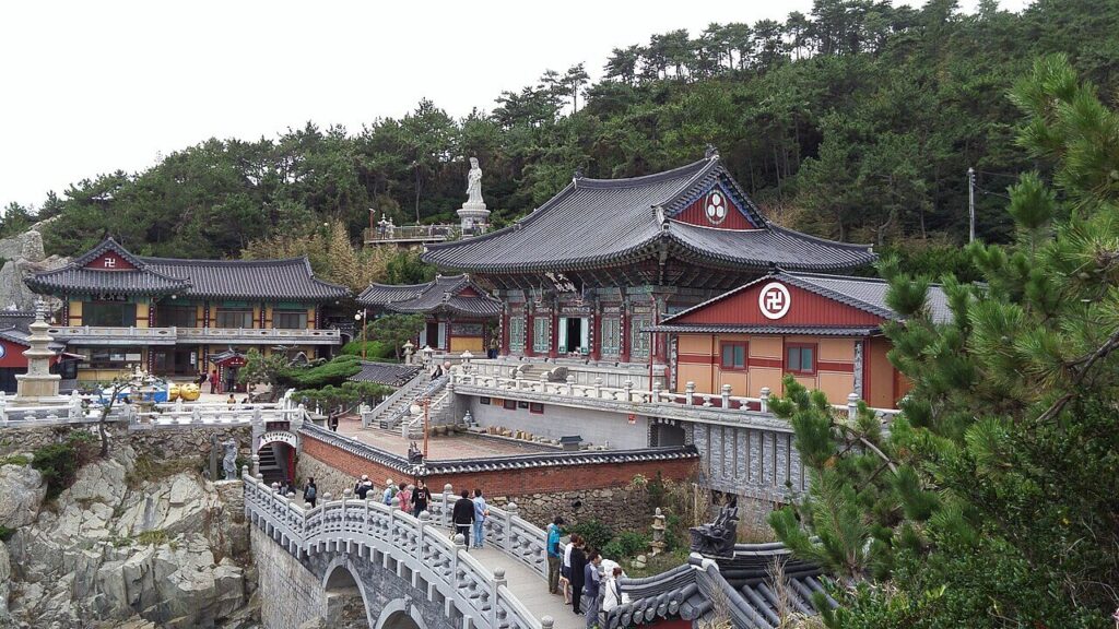 Haedong Yonggungsa Temple ocean view Busan South Korea