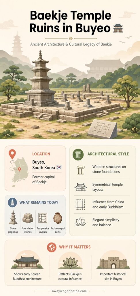 Baekje temple ruins in Buyeo showing architectural style