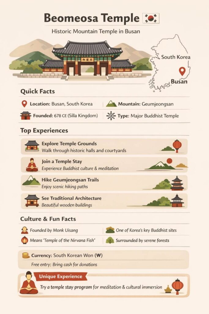 Beomeosa Temple in Busan infographic