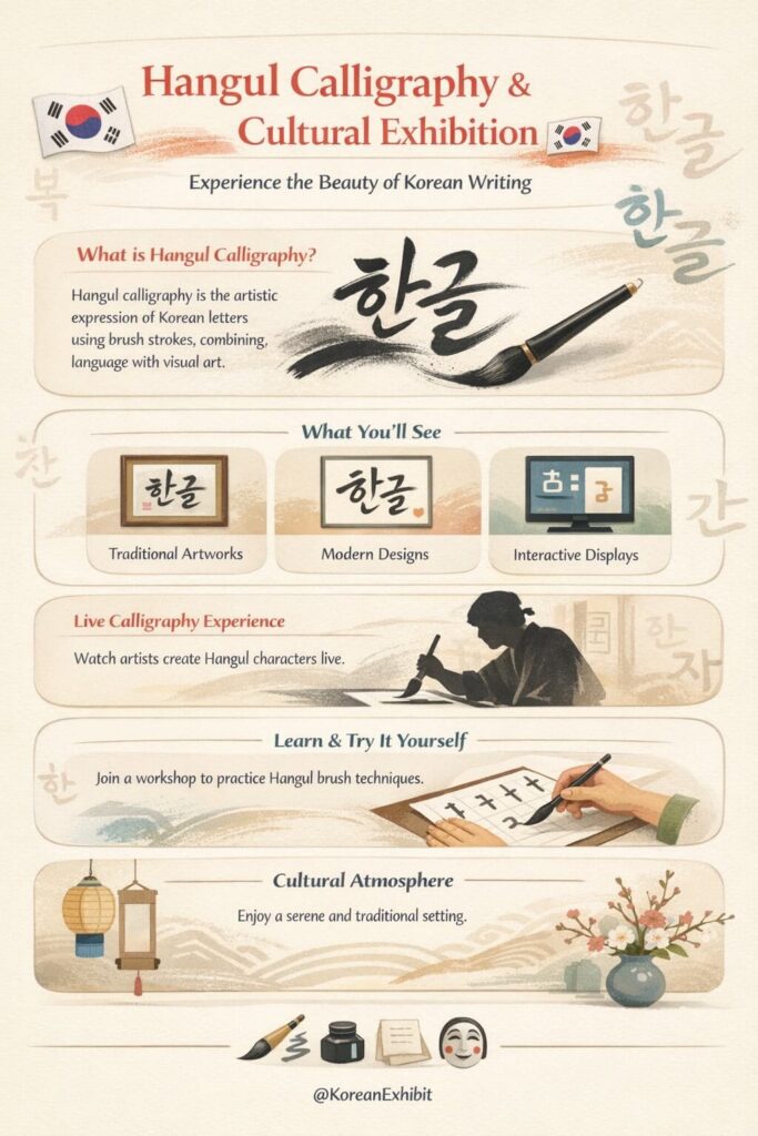 Hangul calligraphy event during Hangul Day celebration