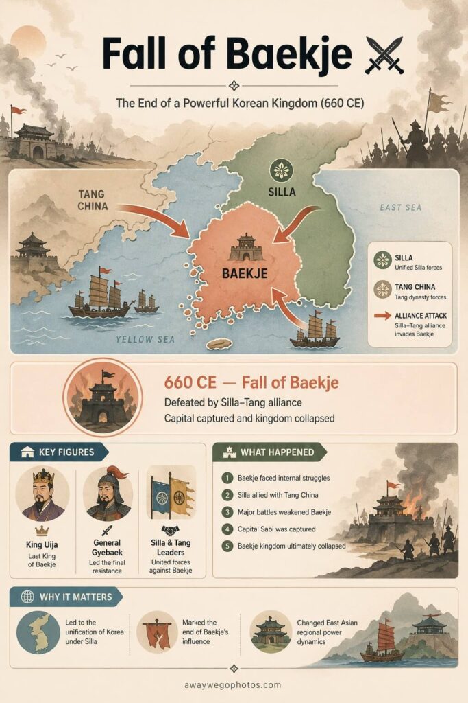 Illustration of Baekje’s fall