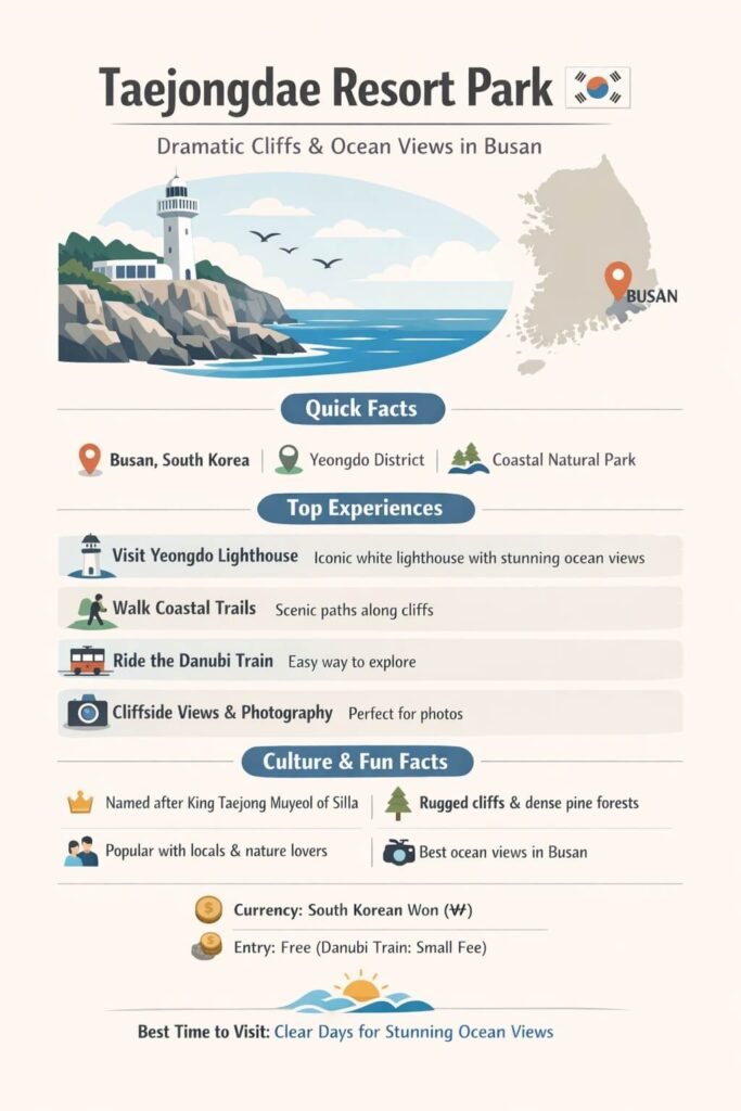 Taejongdae Resort Park highlights