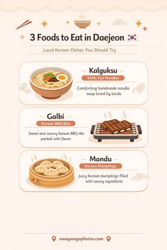 3 Foods to Eat in Daejeon