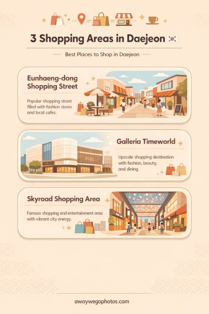 3 Shopping Areas in Daejeon