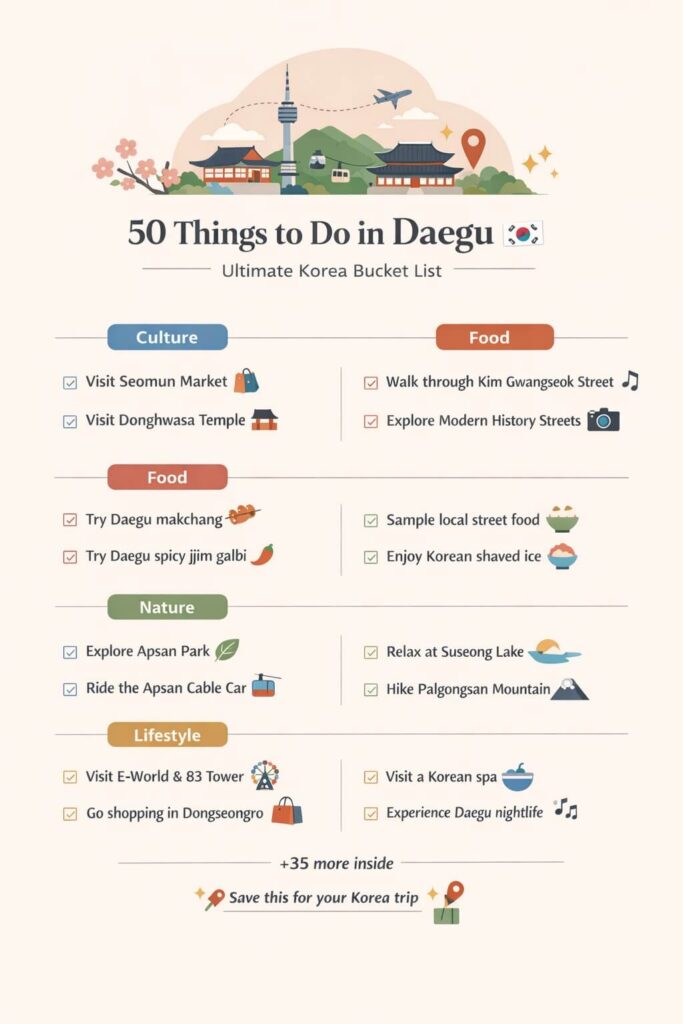50 things to do in Daegu, South Korea