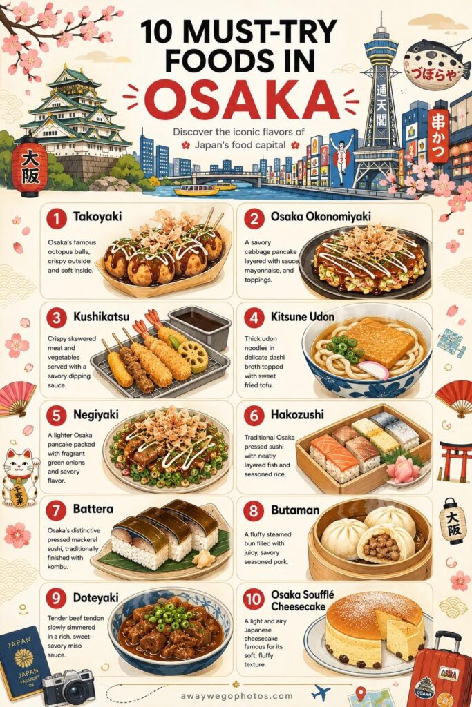 10 Foods must try in Osaka